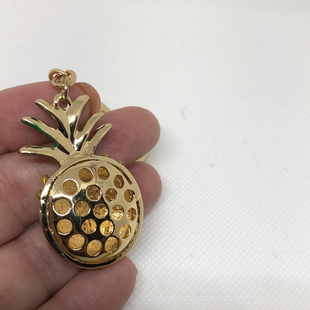 Rhinestone Pineapple Keychain Key Ring Pendant Bag Charm - Picture 6 of 10